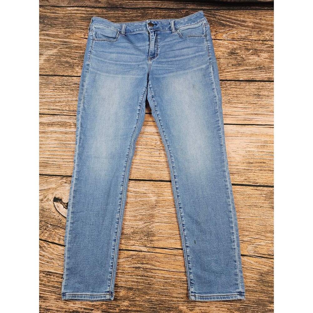 American Eagle Super Stretch Jegging Women 16 Regular Blue Skinny READ
